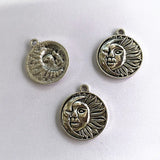 12pcs Moon Sun Charms Pendants Findings Jewelry Making Diy Necklace Crafts