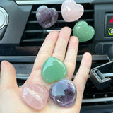 12pcs Crystal Stone 25mm Heart Car Air Outlet Decoration Clip