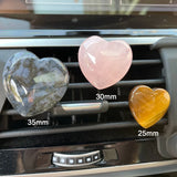 12pcs Natural Crystal Stone 25mm Heart Car Air Outlet Decoration