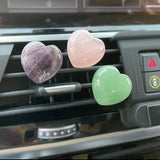 12pcs Natural Crystal Stone 25mm Heart Car Air Outlet Decoration