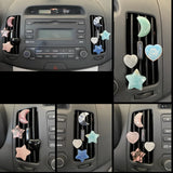 12pcs Natural Crystal Stone 30mm Moon Car Air Outlet Decoration