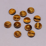 Tiger Eye Stone Charms Beads 12x12mm for Jewelry Making DIY Necklace Earrings