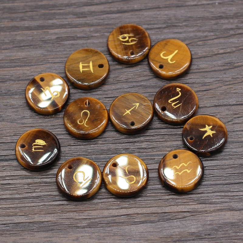 Tiger Eye Stone Charms Beads 12x12mm for Jewelry Making DIY Necklace Earrings