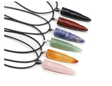 12pcs Carnelian Stone Bullet Pointed Chakra Crystal Pendants