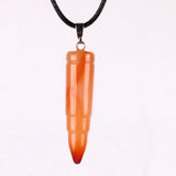 12pcs Carnelian Stone Bullet Pointed Chakra Crystal Pendants