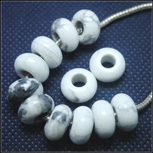 12pcs Nature African Turquoise European Beads 8x14mm