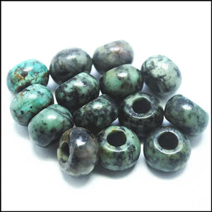 12pcs Nature African Turquoise European Beads 8x14mm