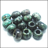 12pcs Nature African Turquoise European Beads 8x14mm