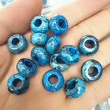 12pcs Nature African Turquoise European Beads 8x14mm