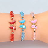Colorful Butterfly Eyes Beaded Bracelet Set
