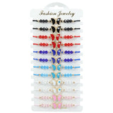 Colorful Butterfly Eyes Beaded Bracelet Set