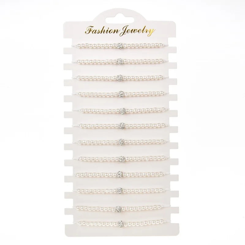 12pcs Lucky Turkey Evil Eye Bracelet Woven Rope Chain Bracelets