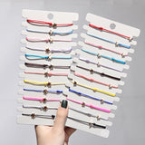 12pcs Lucky Turkey Evil Eye Bracelet Woven Rope Chain Bracelets