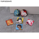 12pcs Oil Painting Wood Chip Diy Earrings Jewelry Accessories Material