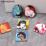 12pcs Oil Painting Wood Chip Diy Earrings Jewelry Accessories Material