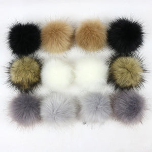 12pcs Pom-Poms for Hats Hairball DIY Crafts Handicraft Natural Fur Accessories