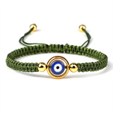 12pcs Hand-woven Evil Eye Bracelet - Red Rope Braided Adjustable