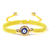 12pcs Hand-woven Evil Eye Bracelet - Red Rope Braided Adjustable