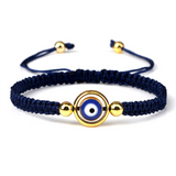 12pcs Hand-woven Evil Eye Bracelet - Red Rope Braided Adjustable