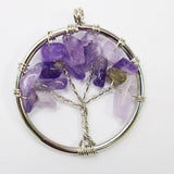 12pcs Natural Stone Tree Life Quartz Pendants 7 Chakra Necklace