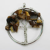 12pcs Natural Stone Tree Life Quartz Pendants 7 Chakra Necklace