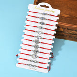 12pcs Evil Eye Bracelet Red String Fatima Hand Charms Jewelry