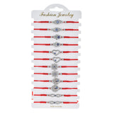 12pcs Evil Eye Bracelet Red String Fatima Hand Charms Jewelry