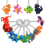 12pcs Animal Dinosaur Keychain Set for Car Keys Holder Kids