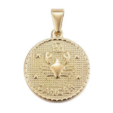Stainless Steel 12 Constellation Zodiac Sign Charm Set Jewelry
