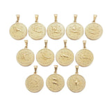 Stainless Steel 12 Constellation Zodiac Sign Charm Set Jewelry