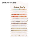 Crystal Beads Bracelets for Women Wedding Braided Anklet Jewelry