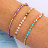 Crystal Beads Bracelets for Women Wedding Braided Anklet Jewelry