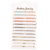 Crystal Beads Bracelets for Women Wedding Braided Anklet Jewelry