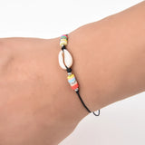 12pcs Shell Bracelets for Women Child Rhinestones Adjustable Charms Anklets
