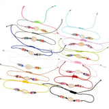 12pcs Shell Bracelets for Women Child Rhinestones Adjustable Charms Anklets