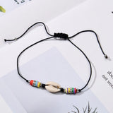 12pcs Shell Bracelets for Women Child Rhinestones Adjustable Charms Anklets