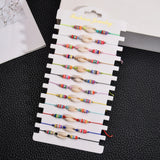 12pcs Shell Bracelets for Women Child Rhinestones Adjustable Charms Anklets