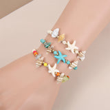 12pcs Shell Bracelets Conch Anklets Turquoise Beach Foot Chains Charms