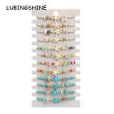 12pcs Shell Bracelets Conch Anklets Turquoise Beach Foot Chains Charms