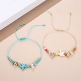 12pcs Shell Bracelets Conch Anklets Turquoise Beach Foot Chains Charms