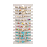 12pcs Shell Bracelets Conch Anklets Turquoise Beach Foot Chains Charms