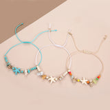 12pcs Shell Bracelets Conch Anklets Turquoise Beach Foot Chains Charms