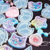 12pcs Silicone Shaker Mold DIY Resin Casting Jewelry Pendant Making Mould Tool