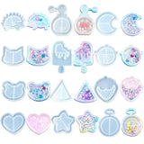 12pcs Silicone Shaker Mold DIY Resin Casting Jewelry Pendant Making Mould Tool