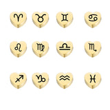 12pcs Zodiac Constellation Heart Beads Necklaces Charms Bracelets Pendants