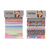 12pcs Tattoo Rainbow Chokers Stretch Henna Gothic Women Jewelry