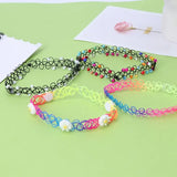 12pcs Tattoo Rainbow Chokers Stretch Henna Gothic Women Jewelry