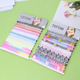 12pcs Tattoo Rainbow Chokers Stretch Henna Gothic Women Jewelry