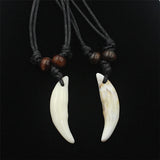 12pcs Wolf Tooth Charms Acrylic Teeth Pendants Necklaces Men Women