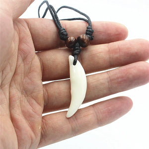 12pcs Wolf Tooth Charms Acrylic Teeth Pendants Necklaces Men Women